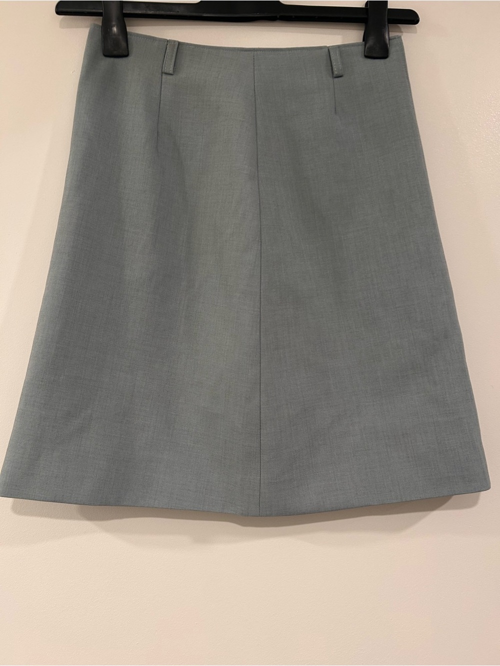 Gray Turquoise A-Line Suit Skirt